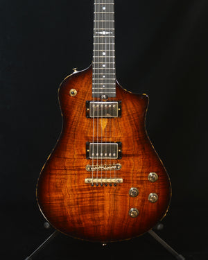 Sold 2025 Asher Electro Sonic Master Series - Spanish Cedar with Flame Koa top #1382