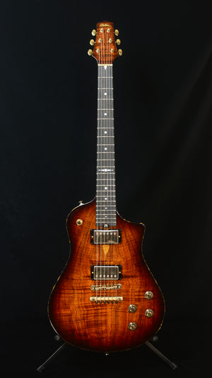 Sold 2025 Asher Electro Sonic Master Series - Spanish Cedar with Flame Koa top #1382