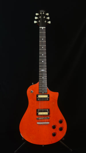 SOLD 2025 Asher Electro Sonic Vintage Series - Cardinal Red Birds Eye Maple with Brazilian Rosewood Board, #1384