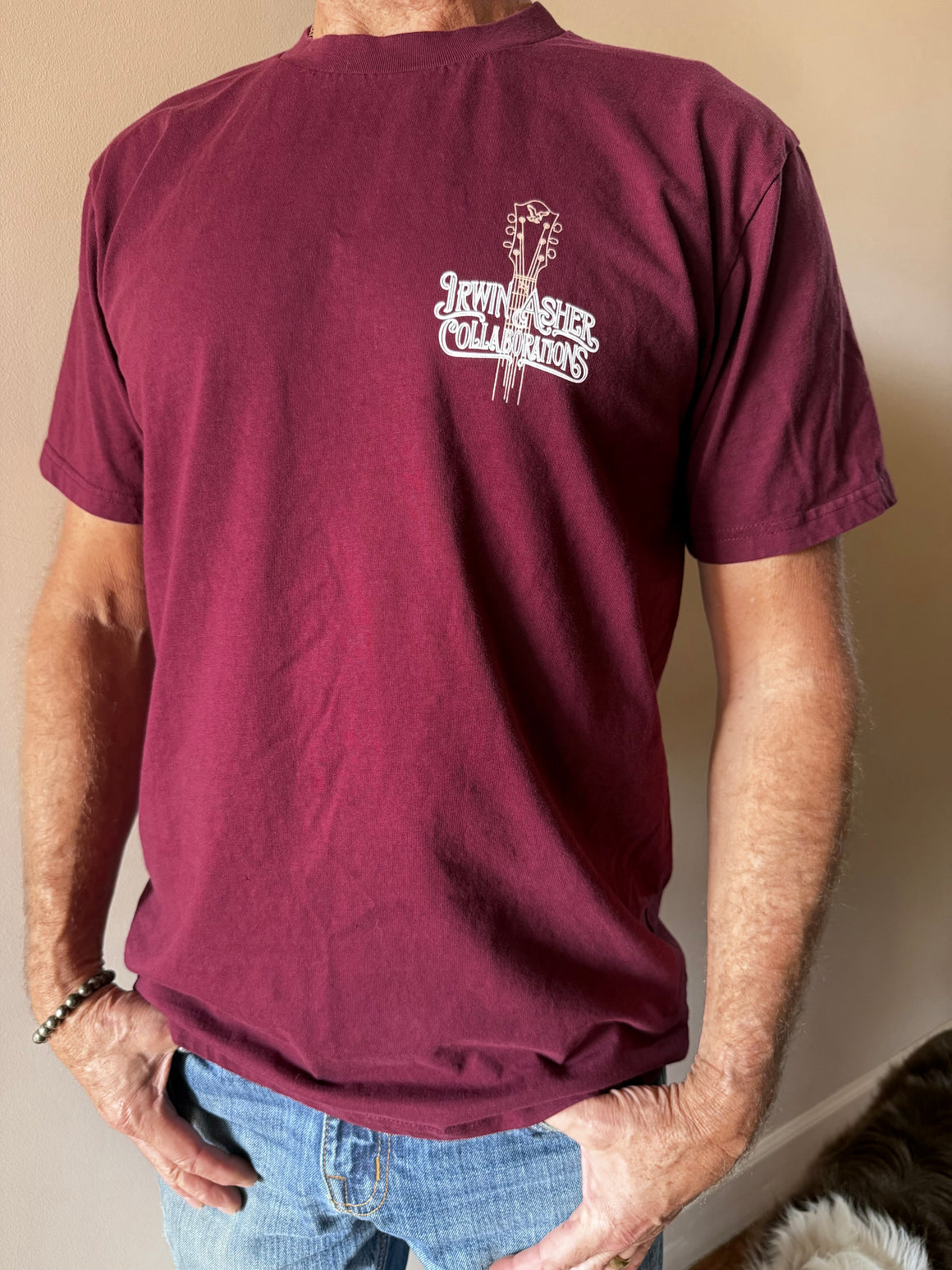 Official Asher Irwin Dire Wolf B6 T Shirt - Burgundy