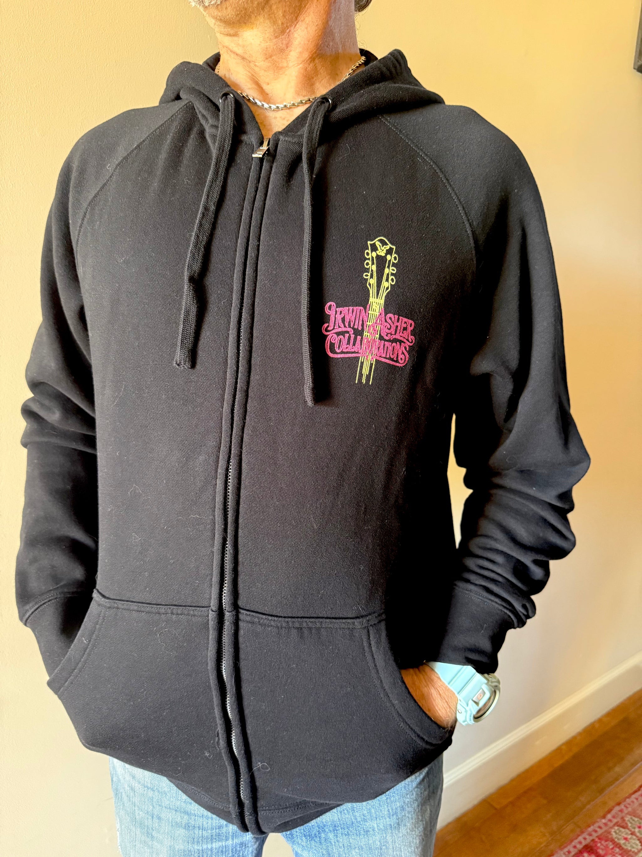 Official Asher Irwin Collaborations Zip Hoodie - BLACK