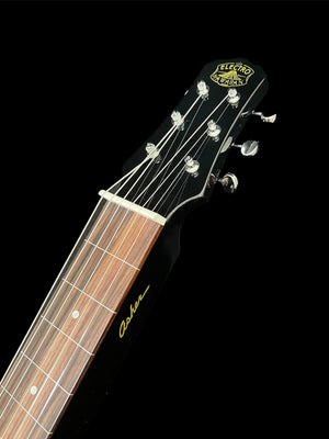 Starting at $899 (auto applied) 2024-25 Asher Electro Hawaiian® Junior Lap Steel Black with Gig Bag!
