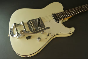 SOLD  Asher 2013 T Deluxe™ Guitar, Relic Olympic White w/ Bigsby, #737
