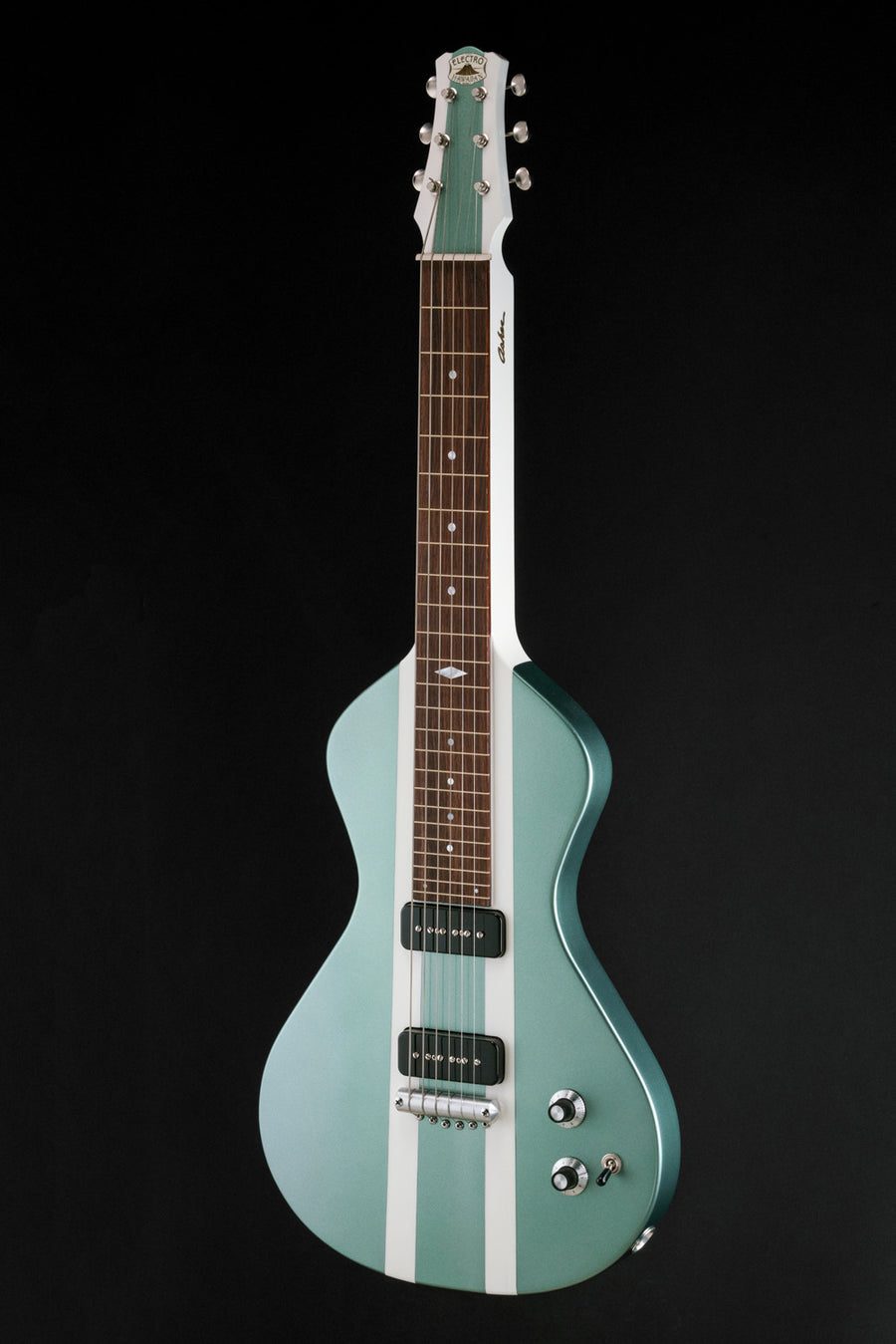 SOLD Asher 2016 Electro Hawaiian Model I Lap Steel Guitar #939  Metallic Sage "Shelby"