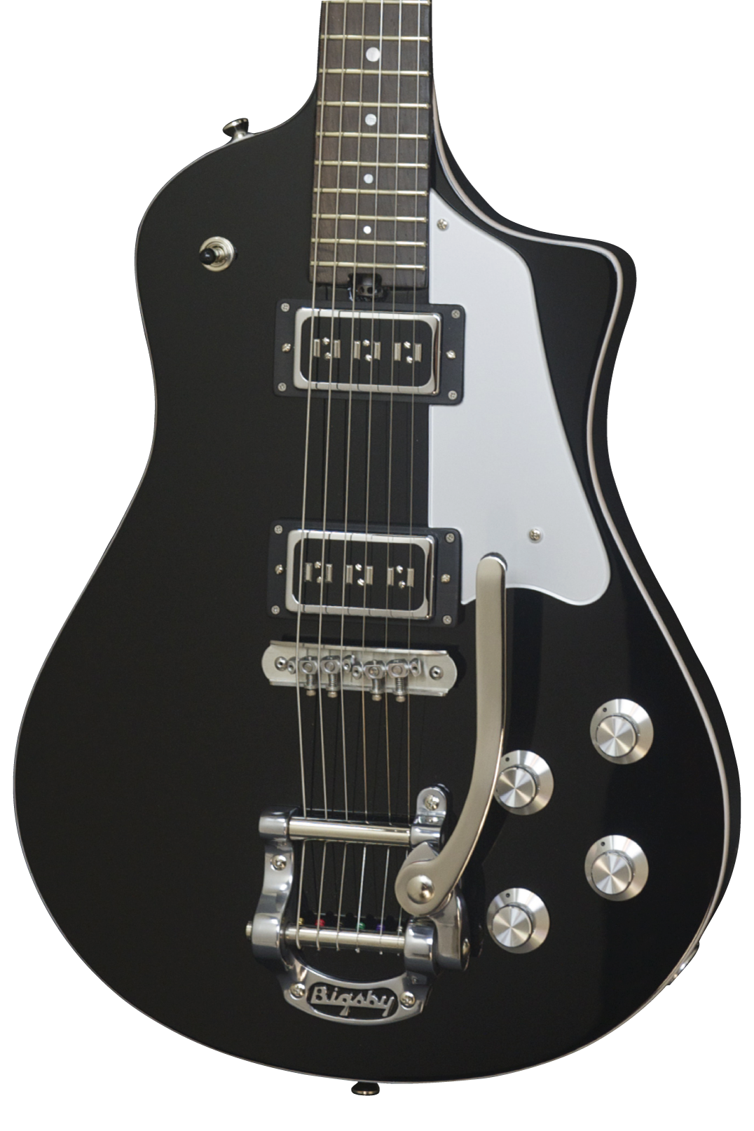SOLD Asher 2016 Electro Sonic Neck Thru - Black Beauty with Bigsby #909