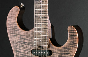 SOLD Asher S Custom Guitar #946 Faded Black over Flame Maple Top, Neck and Board